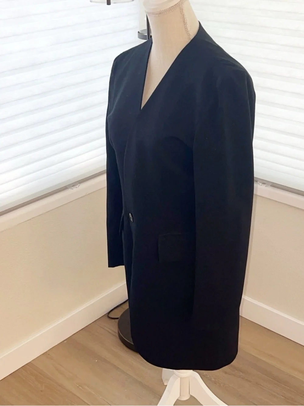CHRISTIAN DIOR Black Women's Long Blazer Jacket